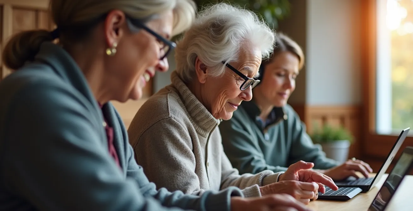 Verschiedene Nutzergruppen interagieren barrierefrei mit digitalen Inhalten